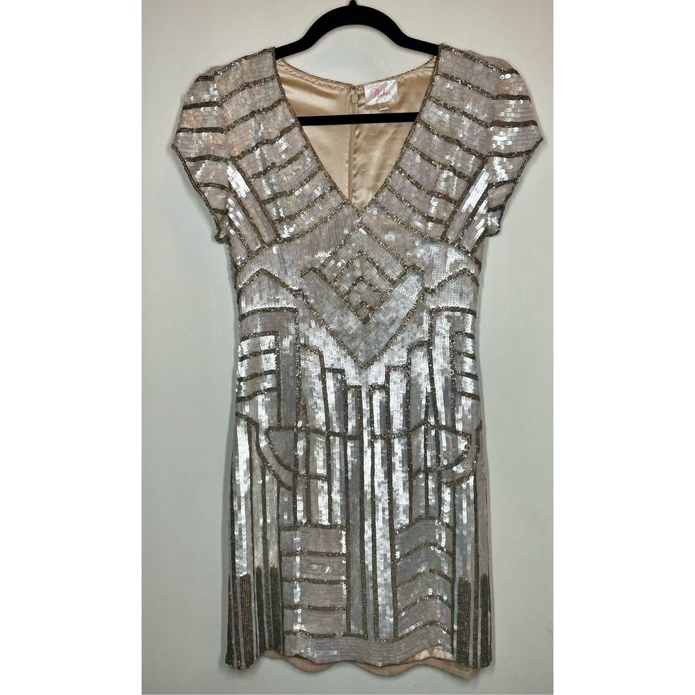 Parker Revolve Silk Sequin Serena mini cocktail Dress size xs